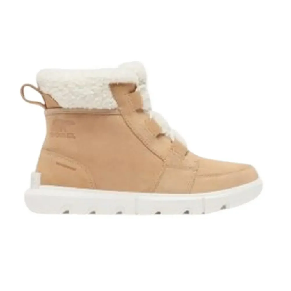 Sorel Womens Explorer Next Carnival Winter Boots US 6.5 Tan Suede Waterproof GUC